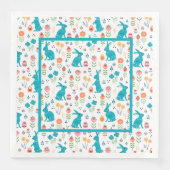 Serviette En Papier Lapins sarcelles   (Devant)