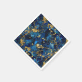 Serviette En Papier Lapis Lazuli et encre d'alcool d'or (Coin)