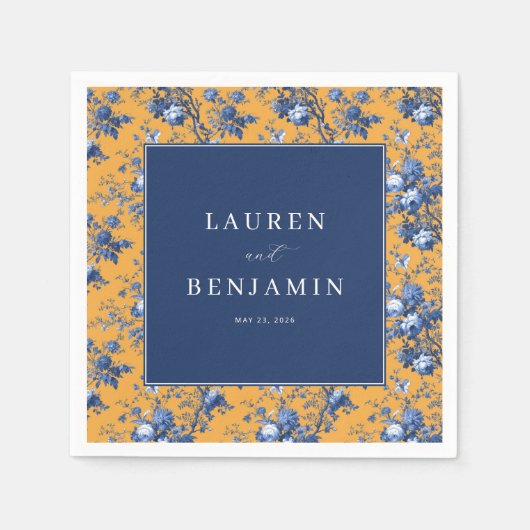 Serviette En Papier Lapis Rose Wedding (Devant)