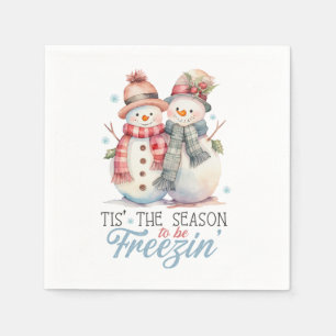 Serviette En Papier L'aquarelle est la saison de gel