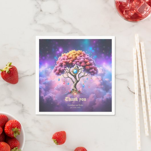 Serviette En Papier L'Arbre Céleste du Devenir. (En situation)