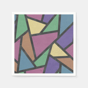 Serviette En Papier L'arc-en-ciel amorti colore le motif de mosaïque