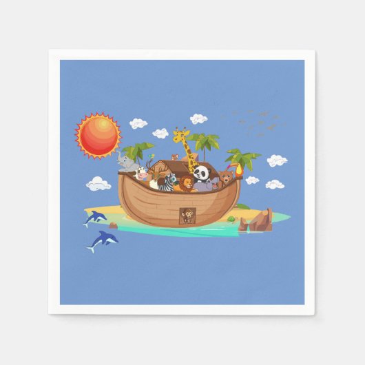 Serviette En Papier L'arche de Noé (Devant)