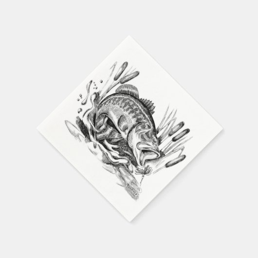 Serviette En Papier Largemouth Bass (Coin)