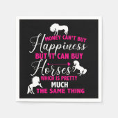 Serviette En Papier L'argent peut acheter des chevaux Hot rose (Devant)