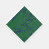 Serviette En Papier Larkspur en vert et bleu vibrant (Coin)