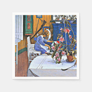 Serviette En Papier Larsson : Intérieur avec un cactus