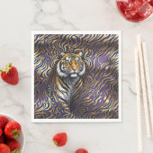 Serviette En Papier L'art Abstrait du tigre (En situation)