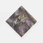 Serviette En Papier L'art Abstrait du tigre (Coin)