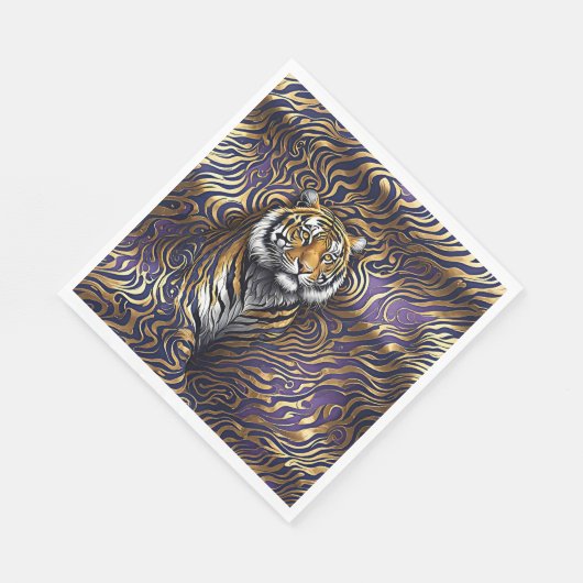Serviette En Papier L'art Abstrait du tigre (Coin)