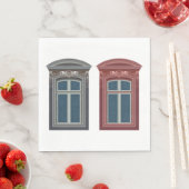 Serviette En Papier L'Art Architectural Ornate De Fenêtre Européenne (En situation)