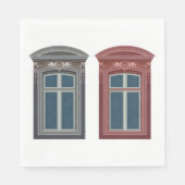 Serviette En Papier L'Art Architectural Ornate De Fenêtre Européenne (Devant)