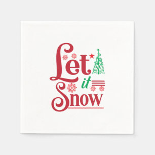 Serviette En Papier L'art de Noël, la neige