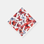 Serviette En Papier L'art des papillons aquarelles (Coin)