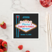 Serviette En Papier Las Vegas 21e anniversaire (En situation)