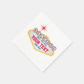 Serviette En Papier Las Vegas Affiche de bienvenue Votre Texte Napkins (Coin)