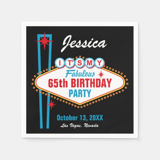 Serviette En Papier Las Vegas Custom (Devant)