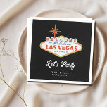 Serviette En Papier Las Vegas Mariage Cocktail Hour Napkins<br><div class="desc">Serviettes mariages Las Vegas uniques et amusantes. Customisez vos noms et votre date. Entrez l'outil de conception Zazzle pour des personnalisations de conception supplémentaires.</div>