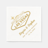 Serviette En Papier Las Vegas Mariage Custom (Devant)