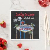 Serviette En Papier Las Vegas Mariage personnalisé (En situation)