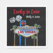 Serviette En Papier Las Vegas Mariage personnalisé (Devant)