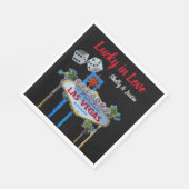Serviette En Papier Las Vegas Mariage personnalisé (Coin)