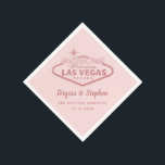 Serviette En Papier Las Vegas Mariage Rose or rose<br><div class="desc">Mariage en Fabulous Las Vegas Connectez-vous avec des serviettes rose or faux rose avec texte personnalisé pour un mariage de destination ou une fête de fiançailles à thème, réception, douche nuptiale ou soirée de bachelorette ou dîner de répétition! Modifiez la couleur du texte, les polices et la conception, cliquez sur...</div>
