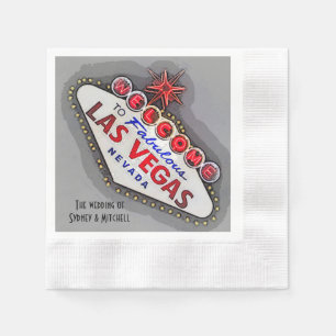 Serviette En Papier Las Vegas Mariage Silver Grey