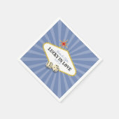 Serviette En Papier Las Vegas Marquee Mariage en Hydrangea 2 (Coin)