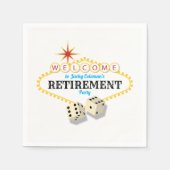 Serviette En Papier Las Vegas Marquee Retirement Party (Devant)