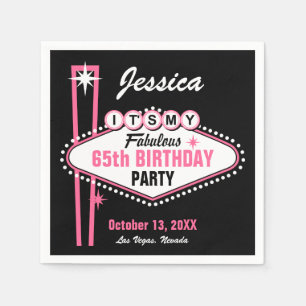 Serviette En Papier Las Vegas Rose C'est mon