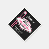Serviette En Papier Las Vegas rose heureux (Coin)