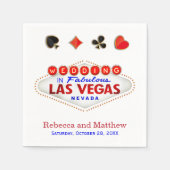 Serviette En Papier Las Vegas Se marier Mariage fabuleux (Devant)