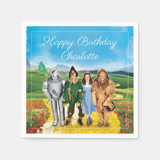 Serviette En Papier L'Assistant Des Serviettes D'Anniversaire Oz™ (Devant)