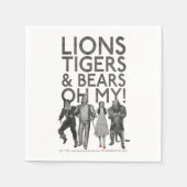 Serviette En Papier L'Assistant D'Oz™ | Lions Tigers & Ours Oh My! (Devant)
