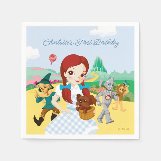 Serviette En Papier L'Assistant D'Oz™ | Premier anniversaire (Devant)