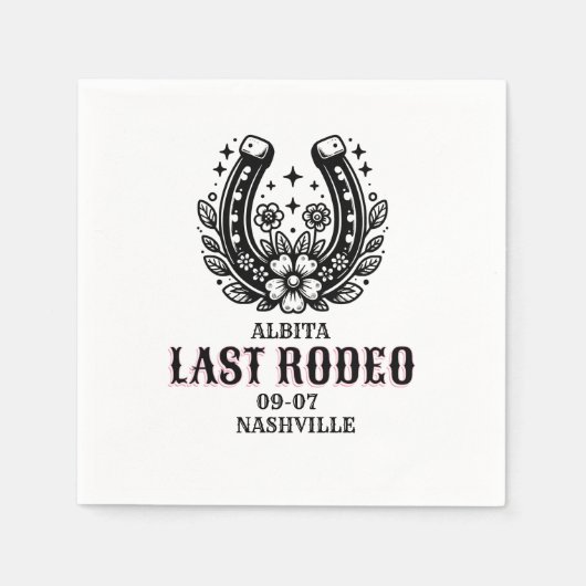 Serviette En Papier last rodeo custom name (Devant)