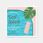 Serviette En Papier Last Splash Bachelorette Weekend Pool Party (Devant)