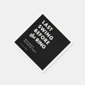 Serviette En Papier Last Swing Before the Ring Bachelor Party Minimal (Coin)