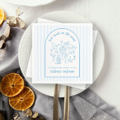 Serviette En Papier Last Toast on the Coast Blue Stripes Beach