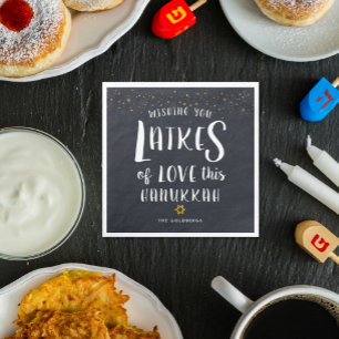 Serviette En Papier Latkes of Love   Parti Hanoukka