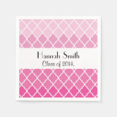 Serviette En Papier Latticework gris, Trellis marocain, Graduation (Devant)