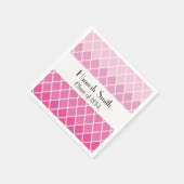 Serviette En Papier Latticework gris, Trellis marocain, Graduation (Coin)