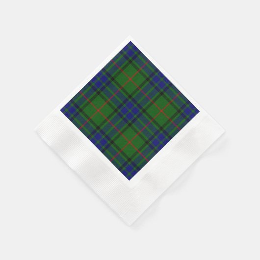Serviette En Papier Lauder tartan bleu vert plaid (Coin)