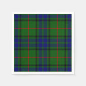 Serviette En Papier Lauder tartan bleu vert plaid (Devant)