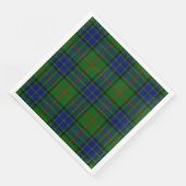 Serviette En Papier Lauder tartan bleu vert plaid (Coin)