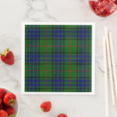 Serviette En Papier Lauder tartan bleu vert plaid (En situation)