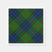 Serviette En Papier Lauder tartan bleu vert plaid (Devant)