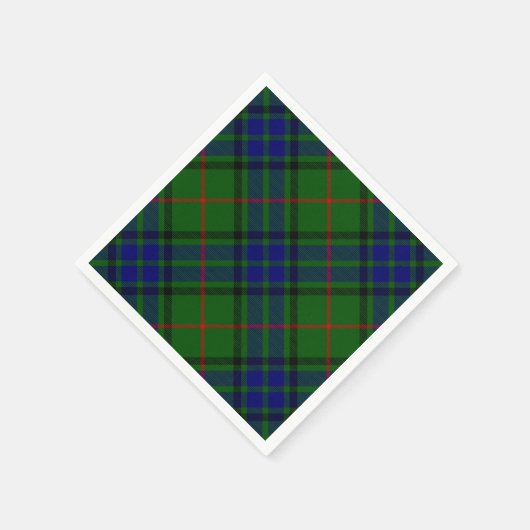 Serviette En Papier Lauder tartan bleu vert plaid (Coin)