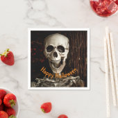 Serviette En Papier Laughton Skeleton Halloween Papier (En situation)